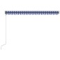vidaXL Toldo con LED y sensor de viento azul y blanco 400x300 cm vidaXL Toldo con LED y sensor de viento azul y blanco 400x300 cm