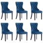 vidaXL Sillas de comedor 6 unidades terciopelo azul vidaXL Sillas de comedor 6 unidades terciopelo azul