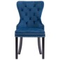 vidaXL Sillas de comedor 6 unidades terciopelo azul vidaXL Sillas de comedor 6 unidades terciopelo azul