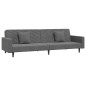vidaXL Sofá cama de 2 plazas con dos almohadas terciopelo gris oscuro vidaXL Sofá cama de 2 plazas con dos almohadas terciopelo gris oscuro