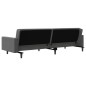 vidaXL Sofá cama de 2 plazas con dos almohadas terciopelo gris oscuro vidaXL Sofá cama de 2 plazas con dos almohadas terciopelo gris oscuro