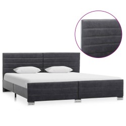 vidaXL Estructura de cama de piel de ante artificial gris 180x200 cm