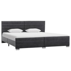 vidaXL Estructura de cama de piel de ante artificial gris 180x200 cm