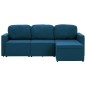 vidaXL Sofá cama modular de 3 plazas tela azul vidaXL Sofá cama modular de 3 plazas tela azul