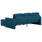 vidaXL Sofá cama modular de 3 plazas tela azul vidaXL Sofá cama modular de 3 plazas tela azul