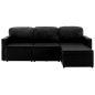 vidaXL Sofá cama modular de 3 plazas cuero sintético negro vidaXL Sofá cama modular de 3 plazas cuero sintético negro