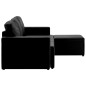 vidaXL Sofá cama modular de 3 plazas cuero sintético negro vidaXL Sofá cama modular de 3 plazas cuero sintético negro