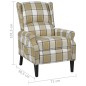 vidaXL Silla reclinable tela verde