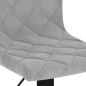 vidaXL Taburete de cocina de terciopelo gris claro vidaXL Taburete de cocina de terciopelo gris claro