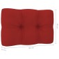 vidaXL Sillas de jardín cojines 2 uds rojo madera de pino impregnada vidaXL Sillas de jardín cojines 2 uds rojo madera de pino impregnada