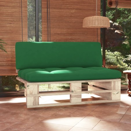 vidaXL Sofá central de palets para jardín madera pino impregnada