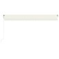 vidaXL Toldo automático con LED y sensor de viento crema 500x300 cm vidaXL Toldo automático con LED y sensor de viento crema 500x300 cm