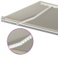 vidaXL Toldo automático con LED y sensor de viento crema 500x300 cm vidaXL Toldo automático con LED y sensor de viento crema 500x300 cm