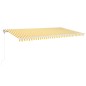 vidaXL Toldo automático LED sensor de viento amarillo blanco 600x300cm vidaXL Toldo automático LED sensor de viento amarillo blanco 600x300cm