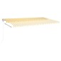 vidaXL Toldo automático LED sensor de viento amarillo blanco 600x300cm vidaXL Toldo automático LED sensor de viento amarillo blanco 600x300cm