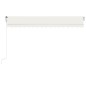 vidaXL Toldo automático con LED y sensor de viento crema 400x350 cm vidaXL Toldo automático con LED y sensor de viento crema 400x350 cm