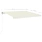 vidaXL Toldo automático con LED y sensor de viento crema 400x350 cm vidaXL Toldo automático con LED y sensor de viento crema 400x350 cm