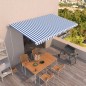 vidaXL Toldo retráctil automático azul y blanco 500x350 cm vidaXL Toldo retráctil automático azul y blanco 500x350 cm