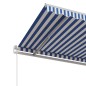 vidaXL Toldo retráctil automático azul y blanco 500x350 cm vidaXL Toldo retráctil automático azul y blanco 500x350 cm
