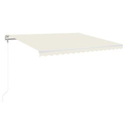 vidaXL Toldo retráctil automático crema 450x350 cm