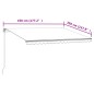 vidaXL Toldo retráctil automático crema 450x350 cm vidaXL Toldo retráctil automático crema 450x350 cm