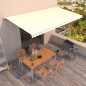 vidaXL Toldo retráctil automático crema 600x350 cm vidaXL Toldo retráctil automático crema 600x350 cm