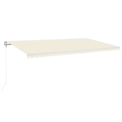 vidaXL Toldo retráctil automático crema 600x350 cm