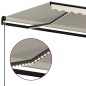 vidaXL Toldo retráctil manual con luz LED crema 500x300 cm