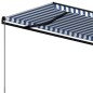 vidaXL Toldo automático retráctil azul y blanco 450x350 cm vidaXL Toldo automático retráctil azul y blanco 450x350 cm