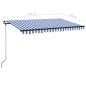 vidaXL Toldo automático retráctil azul y blanco 450x350 cm vidaXL Toldo automático retráctil azul y blanco 450x350 cm