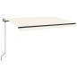 vidaXL Toldo automático con LED sensor de viento crema 450x350 cm vidaXL Toldo automático con LED sensor de viento crema 450x350 cm