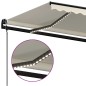 vidaXL Toldo automático con LED sensor de viento crema 450x350 cm vidaXL Toldo automático con LED sensor de viento crema 450x350 cm