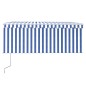 vidaXL Toldo automático persiana LED sensor viento azul blanco 3x2,5 m vidaXL Toldo automático persiana LED sensor viento azul blanco 3x2,5 m