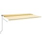 vidaXL Toldo retráctil manual amarillo y blanco 600x350 cm vidaXL Toldo retráctil manual amarillo y blanco 600x350 cm