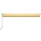 vidaXL Toldo retráctil manual amarillo y blanco 600x350 cm vidaXL Toldo retráctil manual amarillo y blanco 600x350 cm