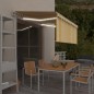vidaXL Toldo automático persiana, LED y sensor amarillo/blanco 3x2,5 m vidaXL Toldo automático persiana, LED y sensor amarillo/blanco 3x2,5 m