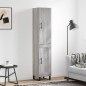 vidaXL Aparador alto madera contrachapada gris Sonoma 34,5x34x180 cm vidaXL Aparador alto madera contrachapada gris Sonoma 34,5x34x180 cm