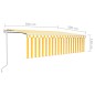 vidaXL Toldo automático retráctil con persiana amarillo y blanco 5x3 m