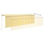 vidaXL Toldo retráctil manual con persiana amarillo y blanco 5x3 m vidaXL Toldo retráctil manual con persiana amarillo y blanco 5x3 m