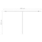 vidaXL Toldo automático LED sensor de viento amarillo blanco 400x350cm vidaXL Toldo automático LED sensor de viento amarillo blanco 400x350cm