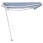 vidaXL Toldo de pie automático azul y blanco 600x350 cm vidaXL Toldo de pie automático azul y blanco 600x350 cm