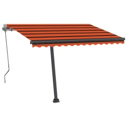 vidaXL Toldo automático LED sensor de viento naranja marrón 300x250 cm
