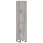 vidaXL Aparador alto madera contrachapada gris Sonoma 34,5x34x180 cm vidaXL Aparador alto madera contrachapada gris Sonoma 34,5x34x180 cm