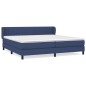 vidaXL Cama box spring con colchón tela azul 200x200 cm vidaXL Cama box spring con colchón tela azul 200x200 cm