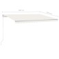 vidaXL Toldo retráctil automático con postes crema 4x3,5 m vidaXL Toldo retráctil automático con postes crema 4x3,5 m