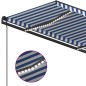 vidaXL Toldo automático con LED sensor de viento azul blanco 4,5x3,5 m vidaXL Toldo automático con LED sensor de viento azul blanco 4,5x3,5 m