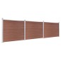 vidaXL Set de panel de valla WPC marrón 526x146 cm vidaXL Set de panel de valla WPC marrón 526x146 cm