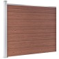 vidaXL Set de panel de valla WPC marrón 526x146 cm vidaXL Set de panel de valla WPC marrón 526x146 cm