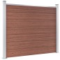 vidaXL Set de panel de valla WPC marrón 526x146 cm vidaXL Set de panel de valla WPC marrón 526x146 cm