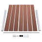 vidaXL Set de panel de valla WPC marrón 526x146 cm vidaXL Set de panel de valla WPC marrón 526x146 cm